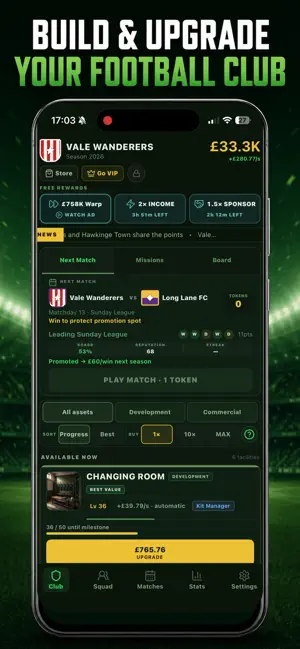 Idle Football Club screenshot 1