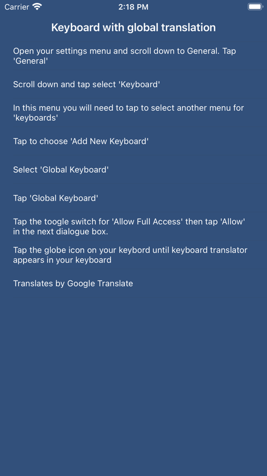 #2. Keyboard Global Translator (iOS) Podle: Andreas Stokidis