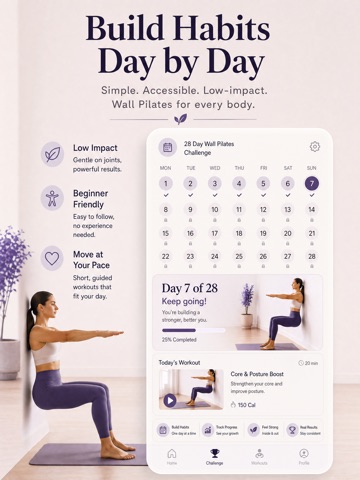 Wall Pilates Workout - Thrive iPad screenshot