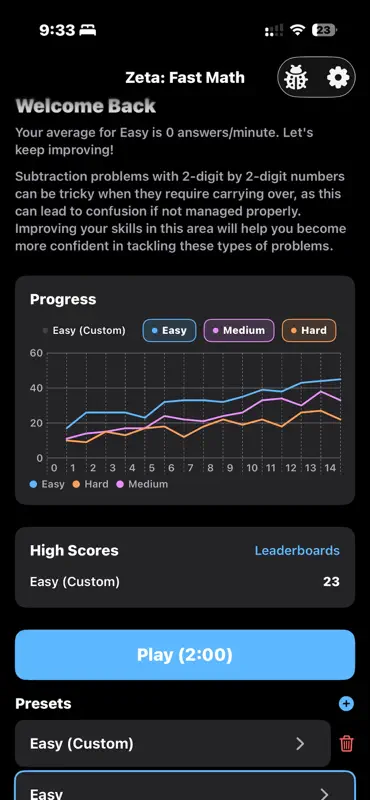 Zeta Fast Math screenshot 3 of 3