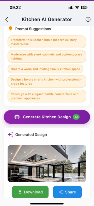 Kitchen Design Generator by AI Screenshot 3 of 4