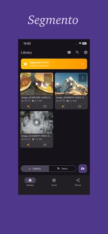 Segmento - app screenshot