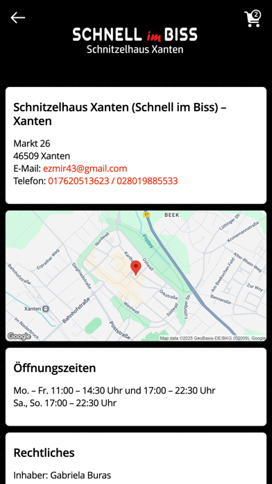 Schnitzelhaus Xanten screenshot