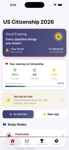 US Citizenship Test 2025: Quiz iPhone screenshot