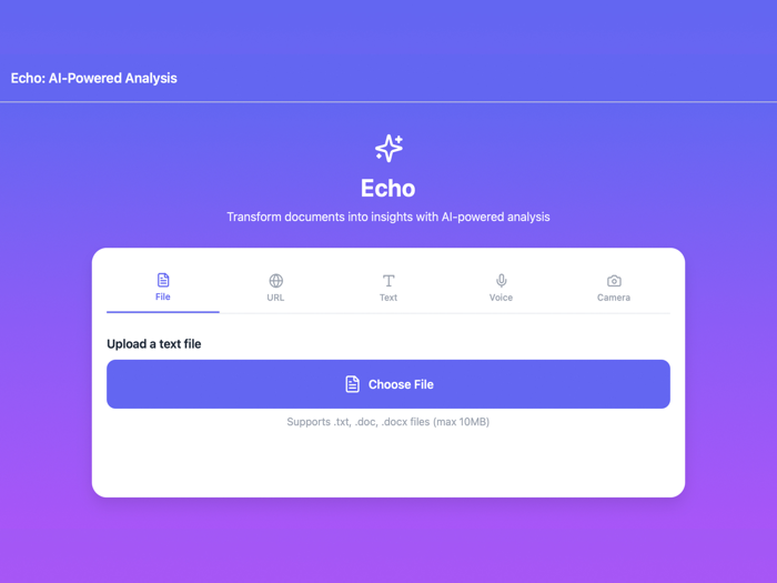 Echo AI-Powered Analysis