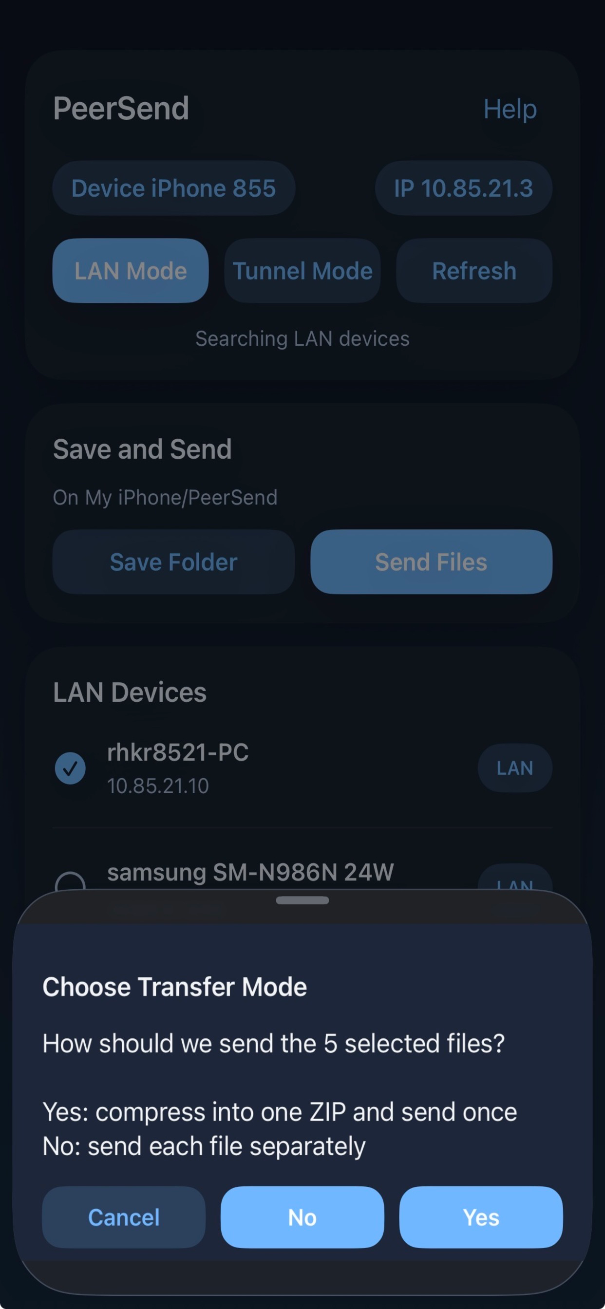 PeerSend screenshot 3