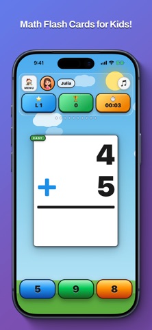 Top Dog Math Flash Card Game iPhone screenshot