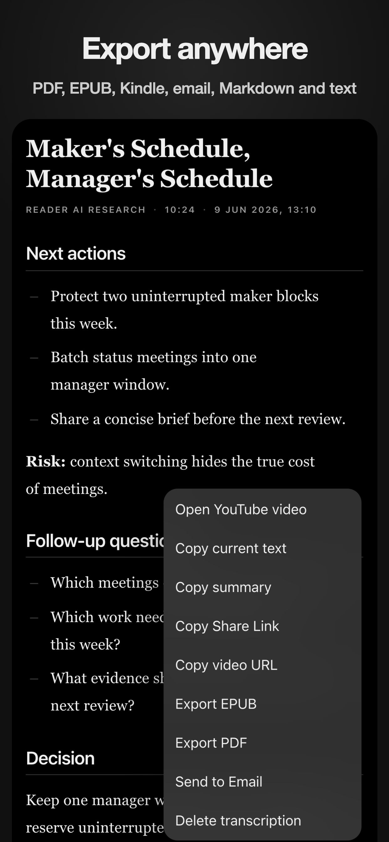 Reader AI: Markdown Reader