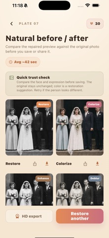 Nuvemori: Restore Old Photos iPhone screenshot