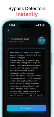 NotBot – BypassGPT & Humanizer Screenshot 3 of 4