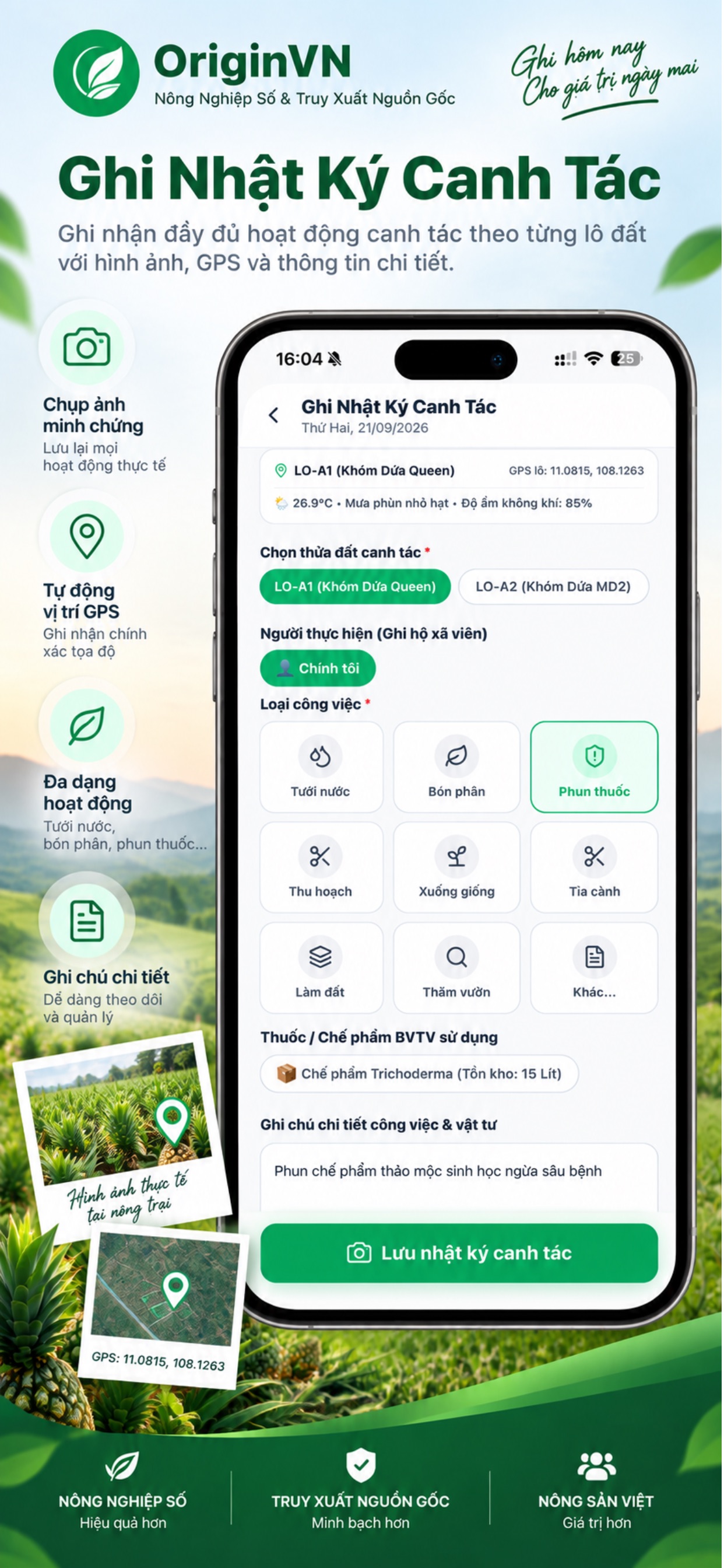 Screenshot 2 of OriginVN – Nhật Ký Canh Tác