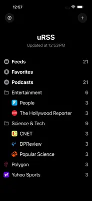 RSS, News & Podcasts - uRSS 1