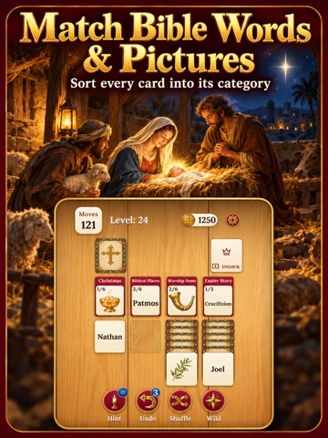 Bible Word Solitaire Puzzle iPad screenshot