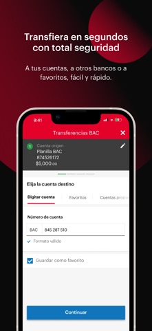 Banca Móvil BAC screenshot