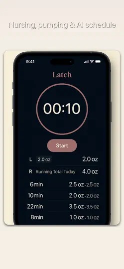 Скриншот Latch: Breastfeeding Tracker на iPhone 1