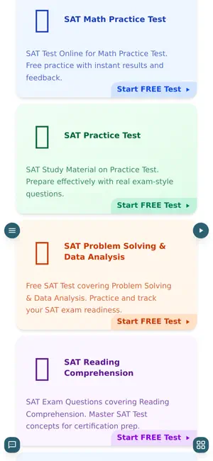 SATs Online Practice Test screenshot 1