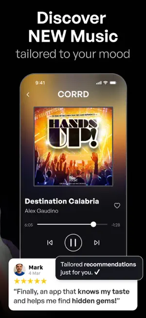 CORRD - Music Playlist by Mood screenshot 2