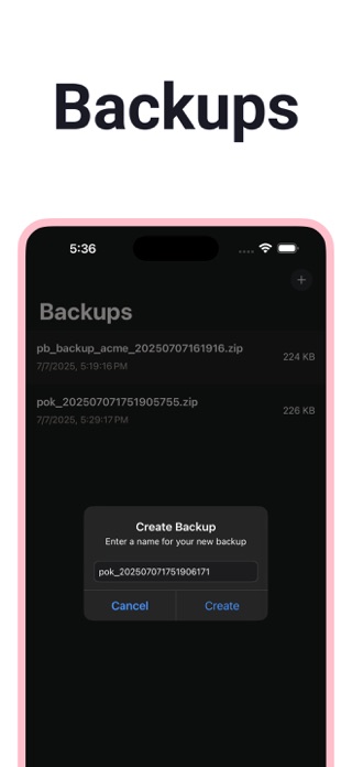 Pocketbase Mobile — POK Screenshot 3 of 5
