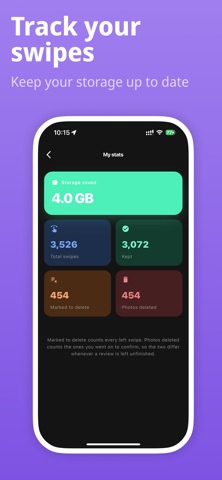 Declutter: Swipe Delete Photos iPhone screenshot