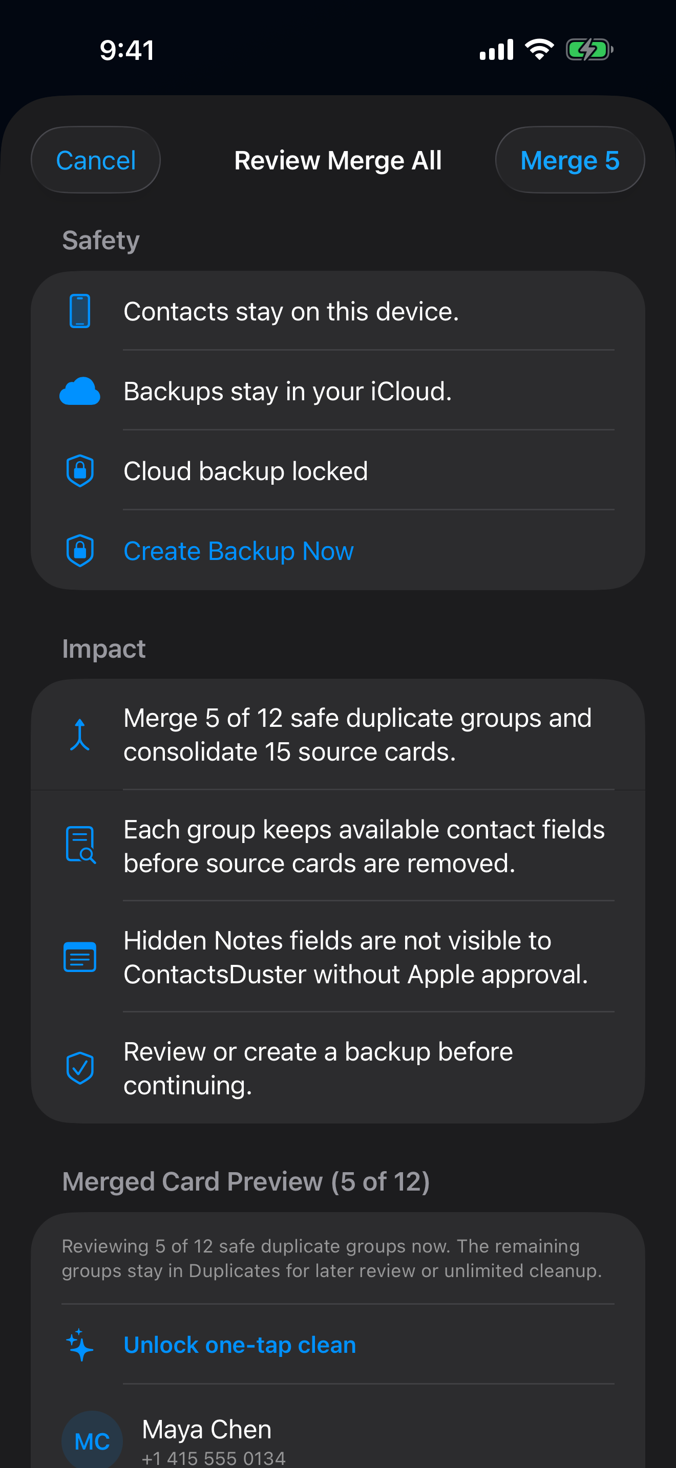 Contacts Duster - Cleaner screenshot 4