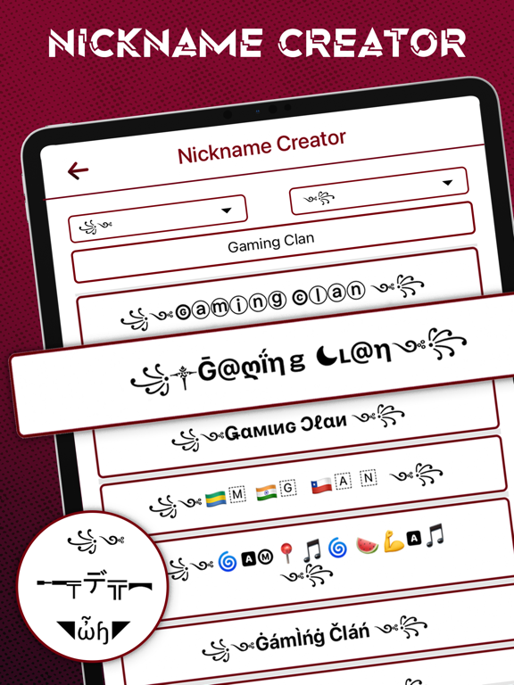 Gaming Logo Maker & Nickname iPad screenshot 5 - Graphics & Design app