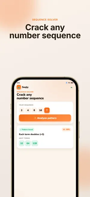 Seqly – Number Sequences & IQ screenshot 1