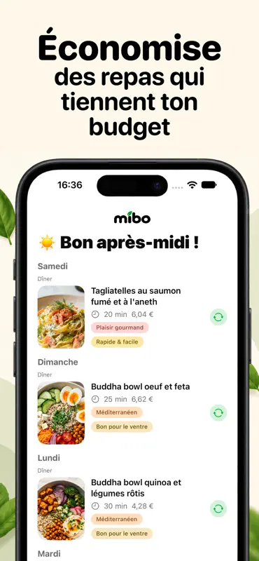 Menu de la semaine – Mibo screenshot 3 of 5