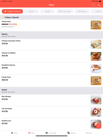 Waffle Love Austin iPad screenshot