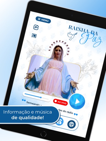 Rádio Rainha da Paz! iPad screenshot