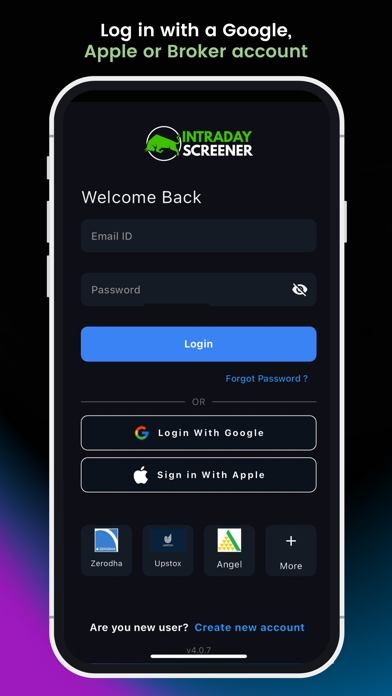 Intradayscreener Screenshot