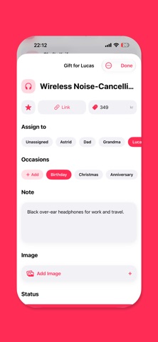 Gifter: Gift Tracker & Lists Screenshot 6 of 7