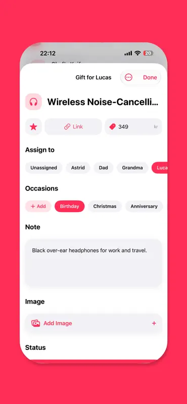 Gifter: Gift Tracker & Lists screenshot 6 of 7