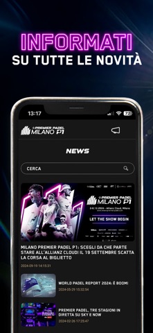 Milano Premier Padel P1 screenshot