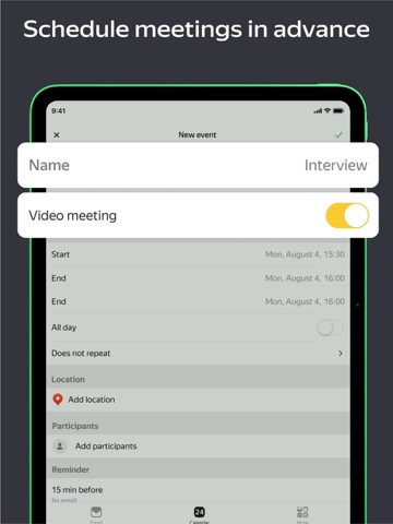 Yandex Telemost iPad screenshot
