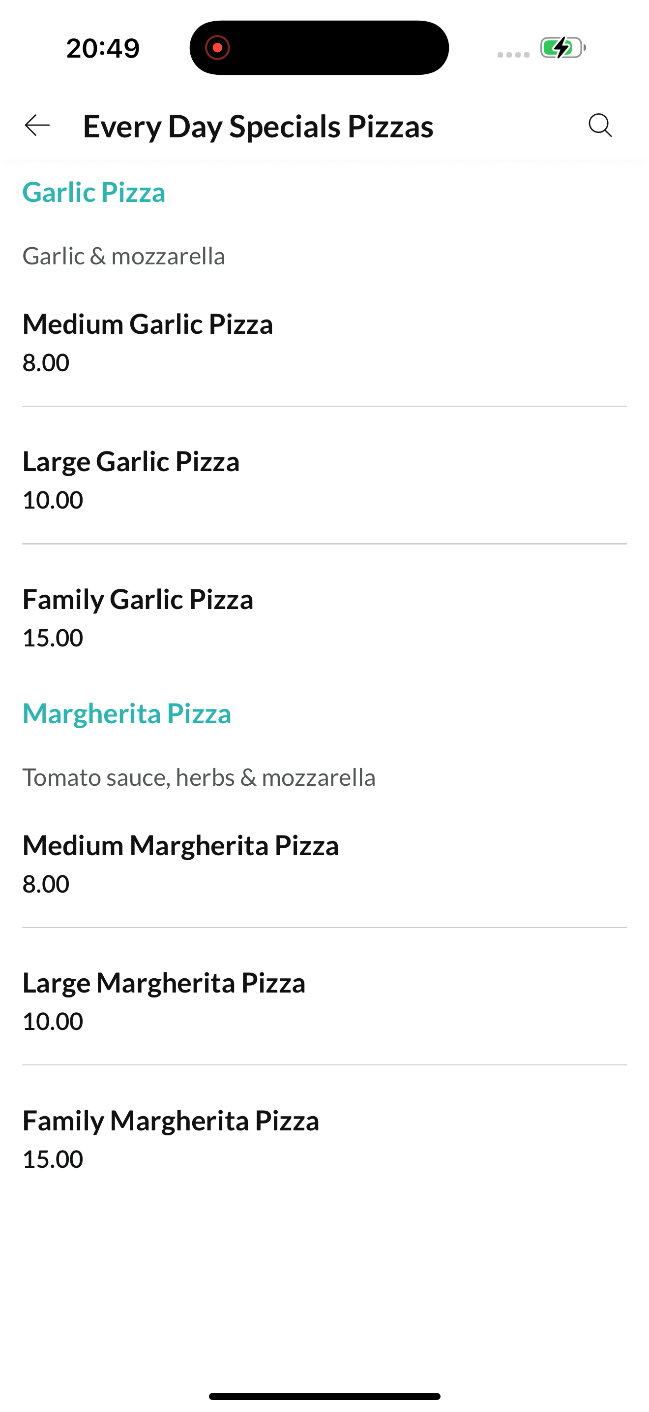 Amanti Pizza