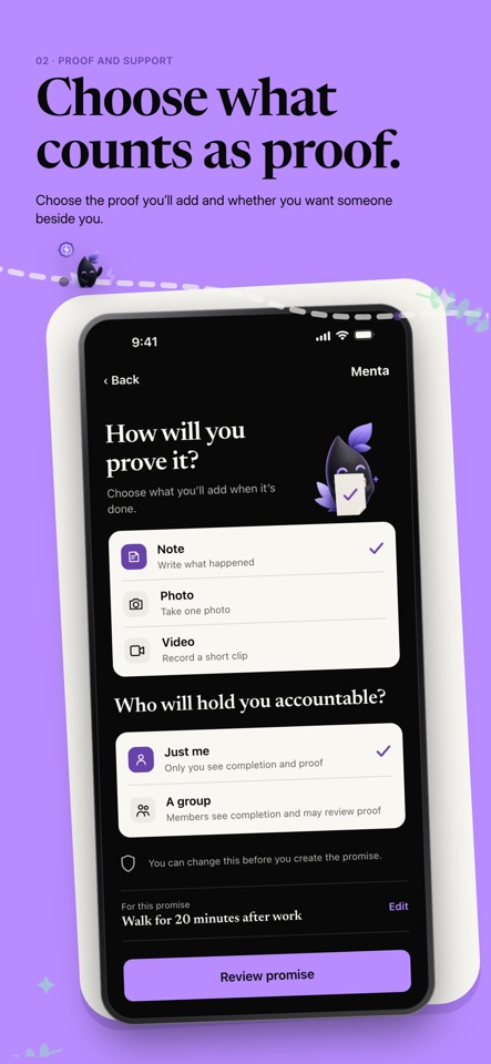 Menta: Proof & Progress screenshot 2