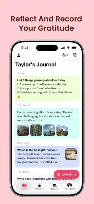 Gratitude: Self-Care Journal screenshot 2