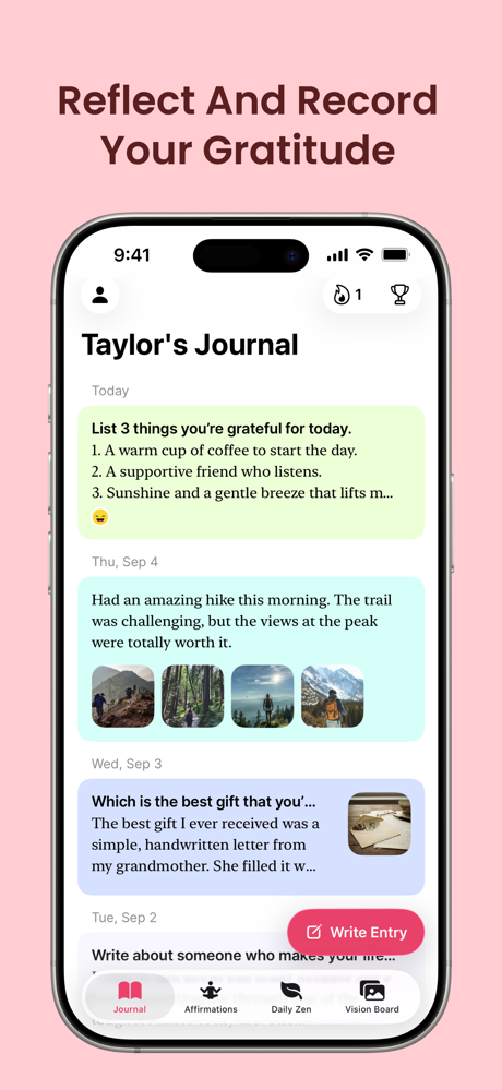 Gratitude: Self-Care Journal screenshot 2