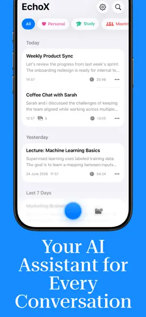 EchoX – AI Notes & Recorder screenshot 1