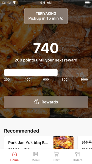 Teriyaking To Go app screenshot