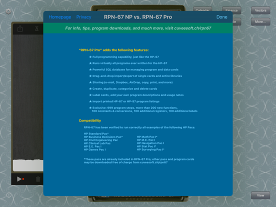RPN-67 NP iPad screenshot 6 - Productivity app