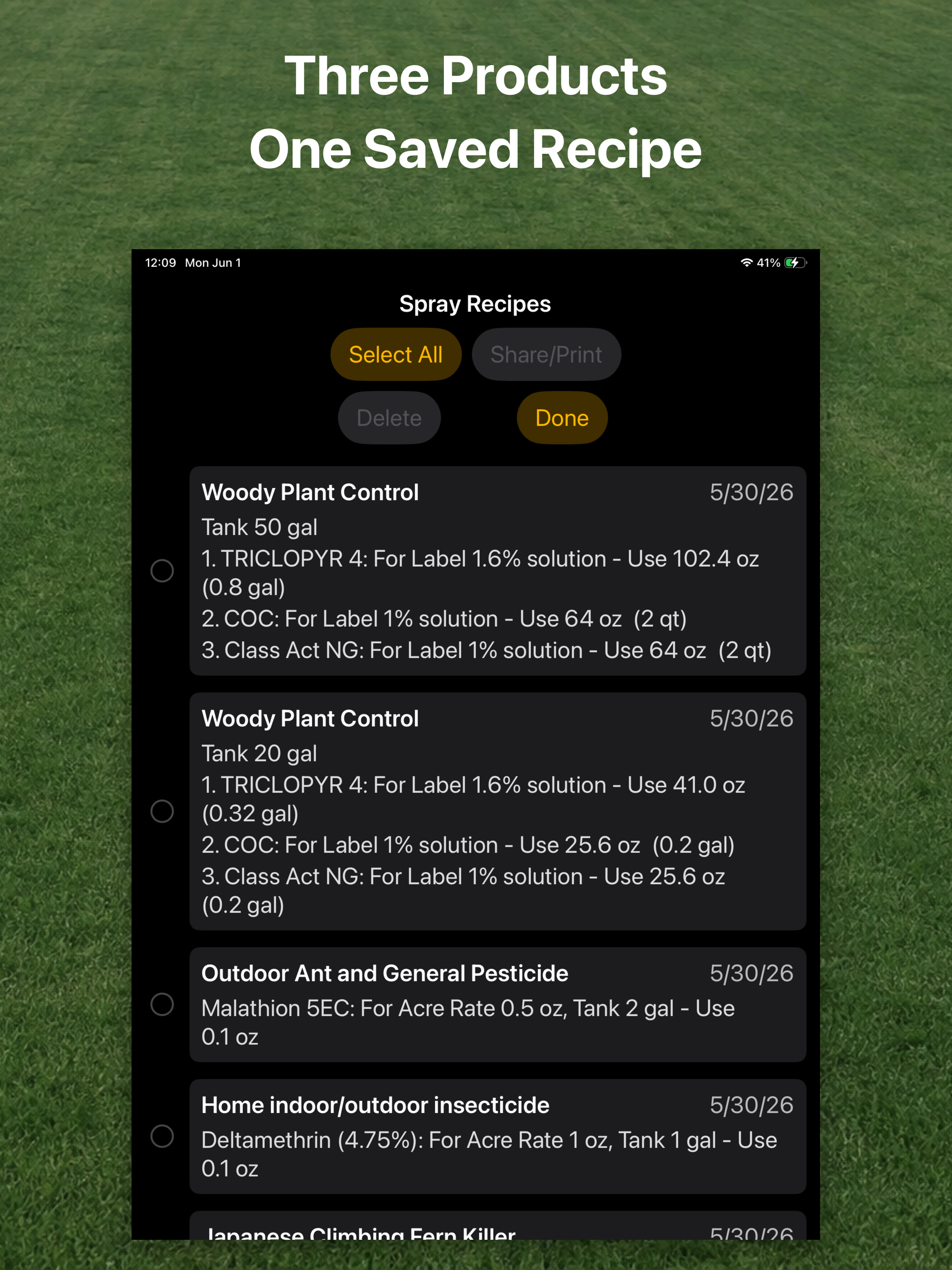 Spot Spray Tank Mix Calculator