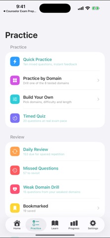 NCE Exam Prep: Counselor iPhone screenshot