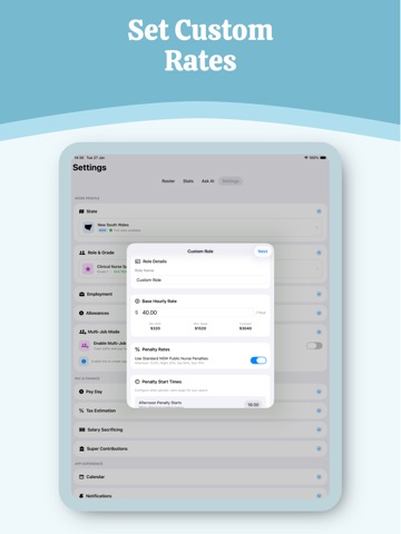 MyRoster - For Shift Workers iPad screenshot 8