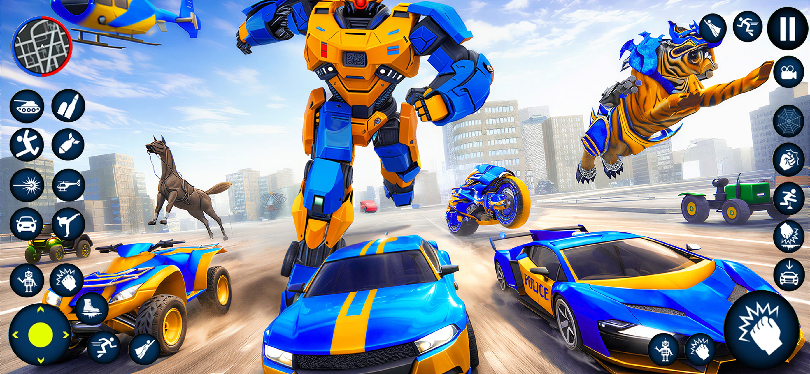 Robot Rope Hero Shooting Games