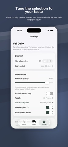 Veil - Personal Photo Walls iPhone screenshot
