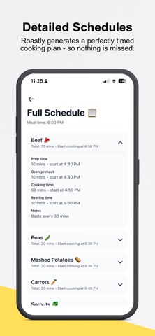 Roastly: Smart Meal Timer screenshot