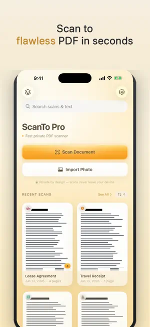 ScanTo Pro: Offline PDF & OCR screenshot 1