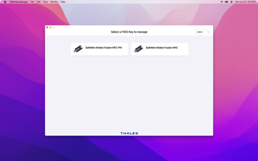 SafeNet FIDO Key Manager screenshot 10