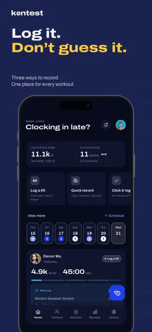 Kontest: Workouts With Friends screenshot 1